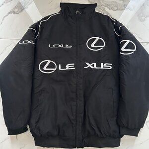 Lexus Black Racing Jacket – Vintage Embroidered Bomber NWOT